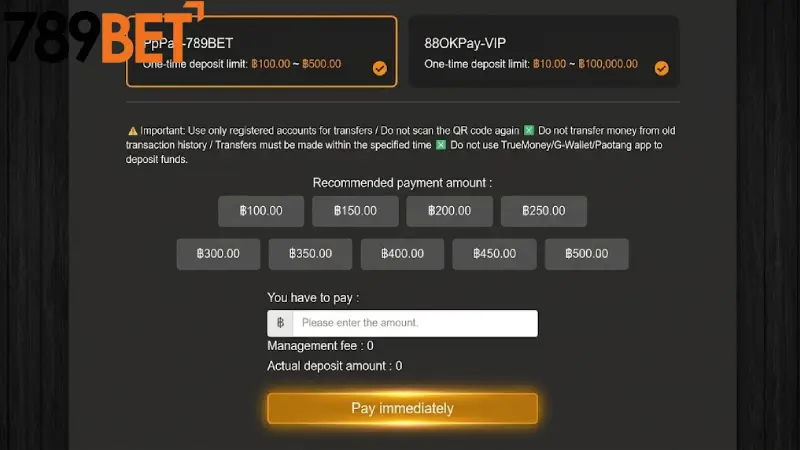 Step by Step Guide to Deposit 789bet